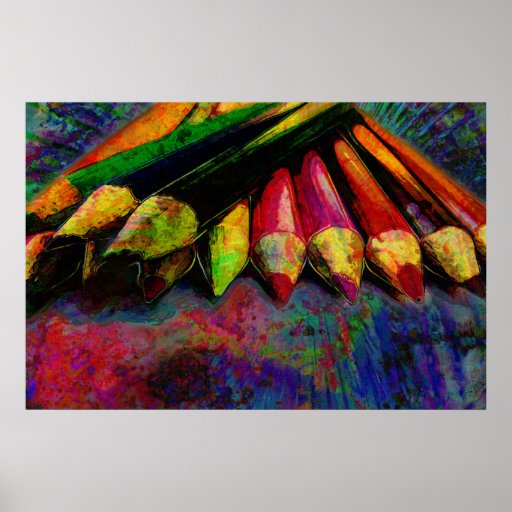 Colored Pencils Art Supplies Poster | Zazzle