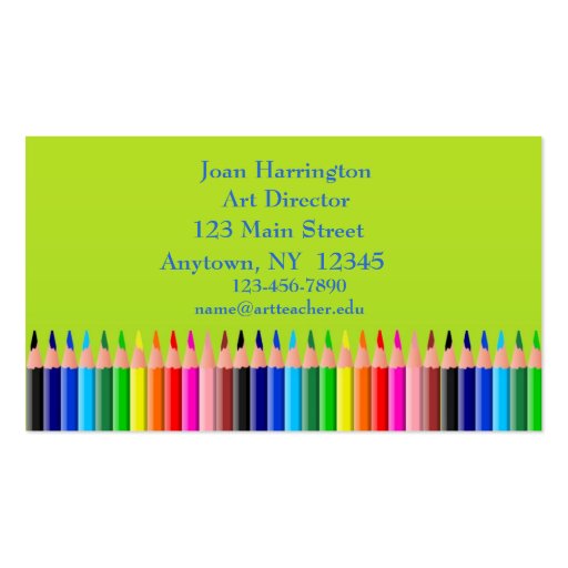 Colored Pencils Business Card (front side)