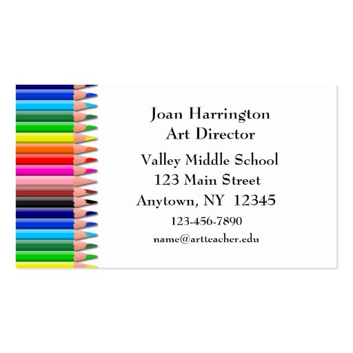 Colored Pencils Business Card