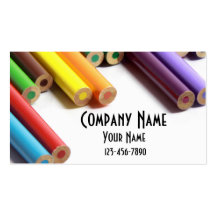 Colored Pencils Business Card Template