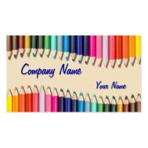 Colored Pencils Business Card Template