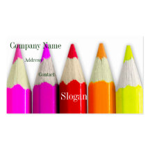 Colored Pencils Business Card Template