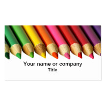 Colored pencils business cards