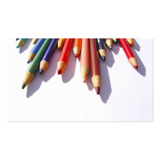 Colored Pencils Fully Customizable Business Card (back side)
