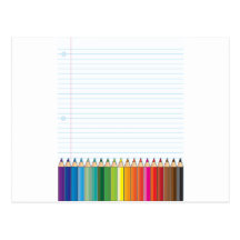 Colored Pencils Post Card