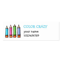 Colored Pencils small Business Card