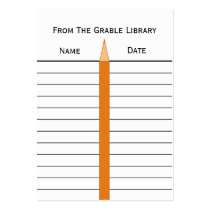 Colored PencilsBook Return Cards Business Card