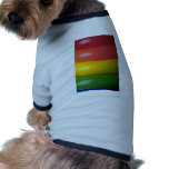 Colored plastic rings dog t shirt