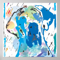 Colored poster “great dane "