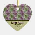 Colored Spirals Adoption Announcement Ornament