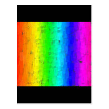 Colored Strokes Rainbow Postcard