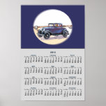 Colorful 1920s Vintage Automobile Calendar 2012