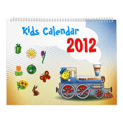Colorful 2012 Kids Calendar calendar