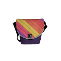 Colorful 3D Stripes messenger bags