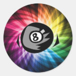 Colorful 8 ball sticker
