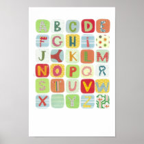 Colorful ABC Canvas Poster