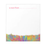 Colorful Abstract Art Edge Custom Notepad