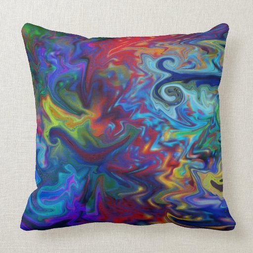Colorful Abstract Art Throw Pillows