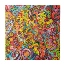 Colorful Abstract Ceramic Tile
