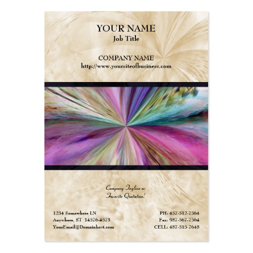 Colorful Abstract Collage Ribbon Business Card (front side)