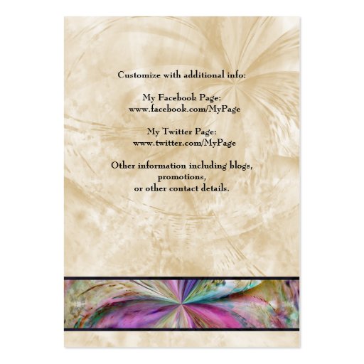 Colorful Abstract Collage Ribbon Business Card (back side)