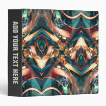 Colorful Abstract Design 3 Ring Binder
