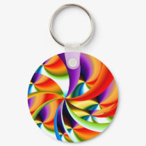 Colorful Abstract Design Keychain