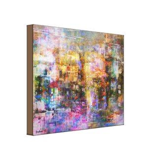 Colorful Abstract Digital Art-Fading Memories Canvas Print