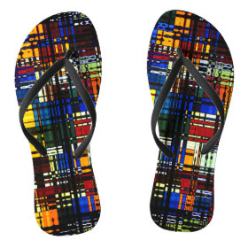 Colorful Abstract Flip Flops