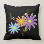 colorful abstract floral pillows