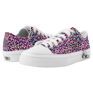 Colorful Abstract Flowers Printed Shoes