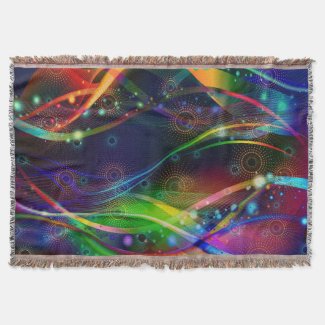Colorful Abstract Fractal 3 Throw