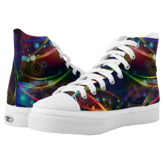 Colorful Abstract Fractal Printed Shoes