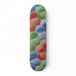 Colorful Abstract Glass Flowers Skate Board