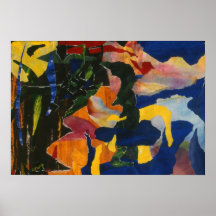 Colorful Abstract Landscape Collage Print
