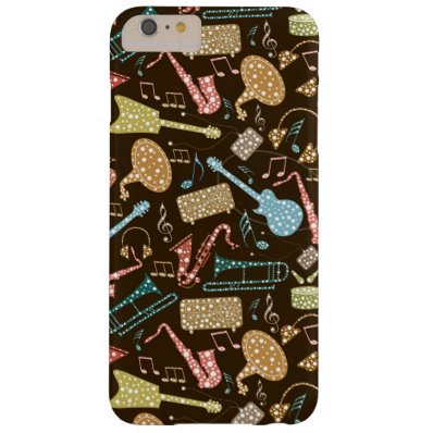 Colorful Abstract Music Instruments Pattern Barely There iPhone 6 Plus Case