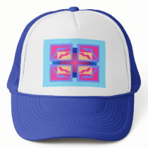 Colorful Abstract Panels hats