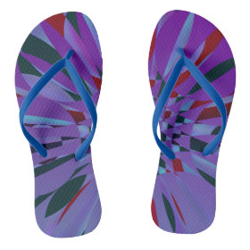 Colorful Abstract Pattern Flip Flops