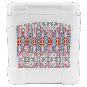 Colorful abstract pattern igloo roller cooler