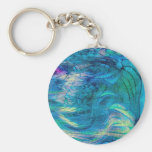 Colorful  Abstract Peacock Art Keychains