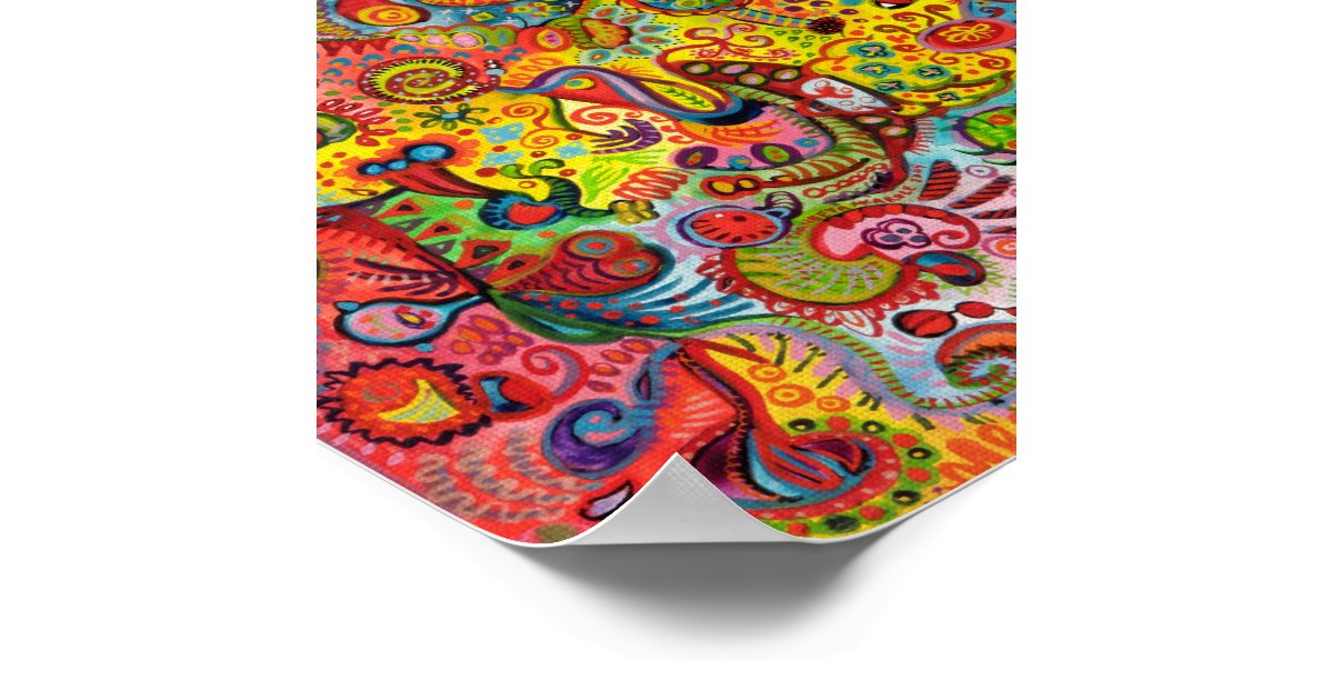 Colorful Abstract Poster or Fine Art Print Zazzle