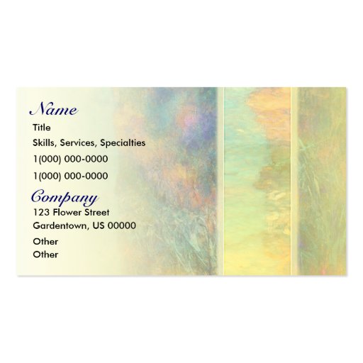 Colorful Abstract Reeds Business Cards