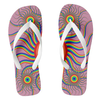Colorful Abstract shape Flip Flops