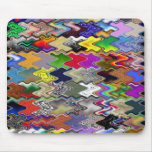 Colorful Abstract Zigzag Mousepad