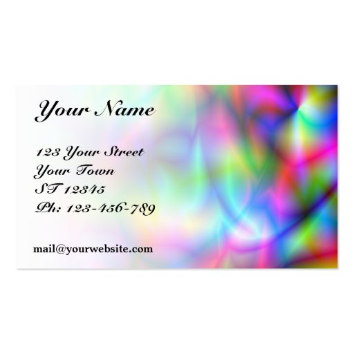 Colorful Abstraction Business Card (front side)