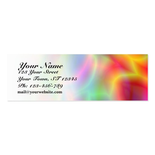 Colorful Abstraction Skinny Business Card (front side)