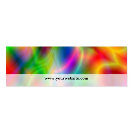 Colorful Abstraction Skinny Business Card (back side)