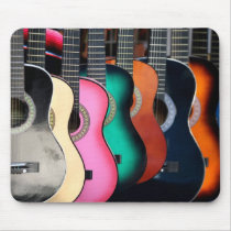 Colorful Acoustic Guitars Mousepad