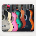 Colorful Acoustic Guitars Mousepad by MistaSCARY Colorful Acoustic Guitars Mousepad