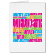 Colorful Administrative Assisting Greeting Cards